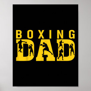 Poster Gym Boxer Love Papa Boxer Lover Boîte d'entraîneme