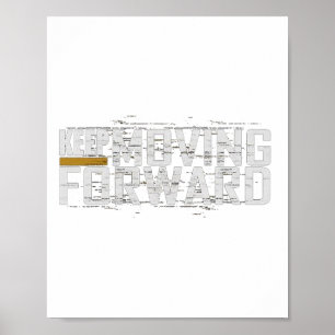 Poster Gym Continuez D'Avancer (art Devant Et Derrière) 