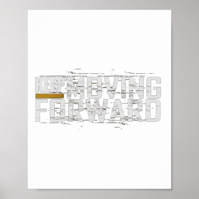 Poster Gym Continuez D'Avancer (art Devant Et Derrière)  (Devant)