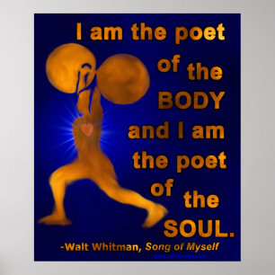 Poster Gym Fitness Weighter Motivational Walt Whitman