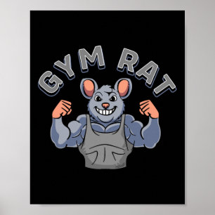 Poster Gym Lover Bodybuilding Entraînement Drôle Gym Rat