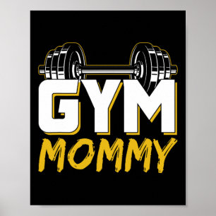 Poster Gym Mommy Fitness Training Workout Poids M