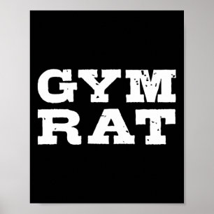 Poster Gym Rat Funny Bodybuilding Entraînement 1