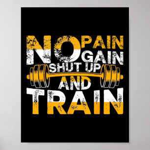 Poster Gymnase Amusant Fitness Bodybuilding Sports Weig