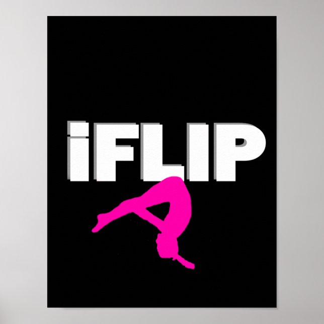 Poster Gymnaste en rugissement (Devant)