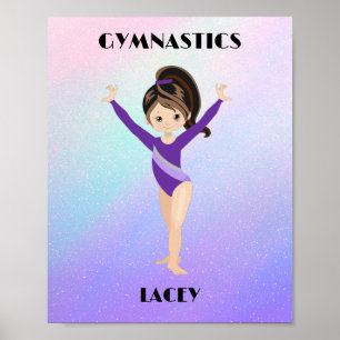 Poster  GYMNASTICS RAINBOW GIRLS Personalized