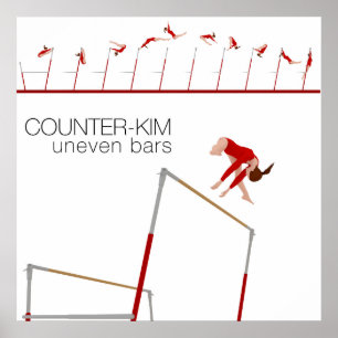 Poster Gymnastique - Compétence inégale en Barre