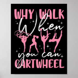 Poster Gymnastique drôle Gymnaste pour filles Femmes Pani