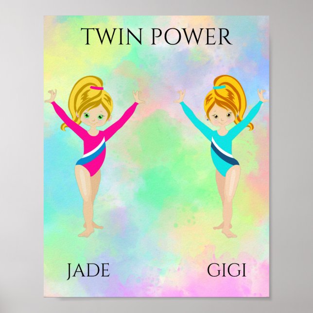 POSTER GYMNASTIQUE DU "POUVOIR JUMEAU" (Devant)