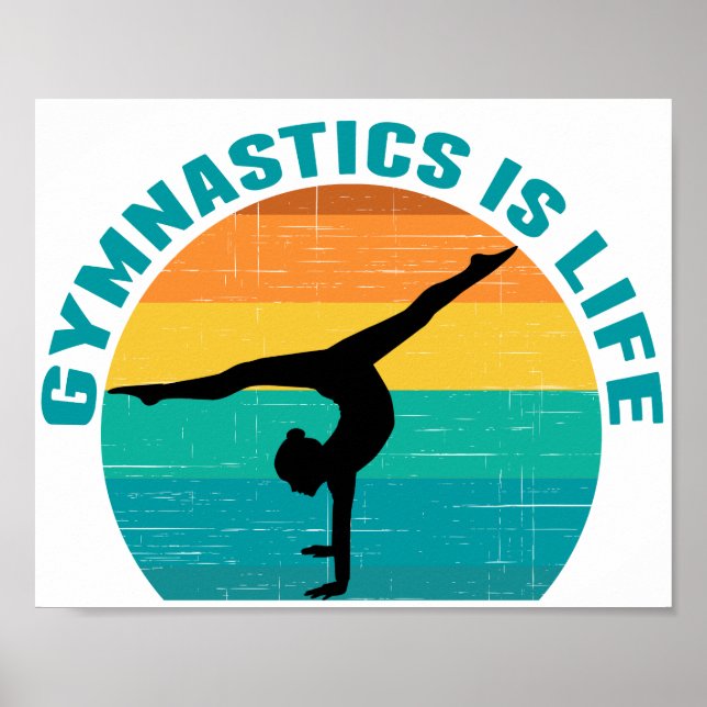 Poster Gymnastique est Cool de vie Sunset Gymnaste (Devant)