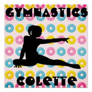 Poster Gymnastique et beignets
