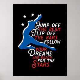 Poster Gymnastique Girl Gymnast Inspirational Sports Cita
