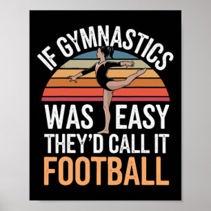Poster Gymnastique Gymnaste Fille Roue Noir Uni-enfant