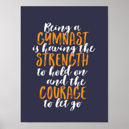 Poster Gymnastique inspirationnelle Citation Gymnaste Fil