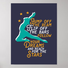 Poster Gymnastique Inspirationnelle Sport Citation Gymnas