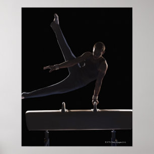 Poster Gymnastique masculine sur cheval pommel