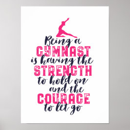 Poster Gymnastique motivationnelle Citation Sports Girl G