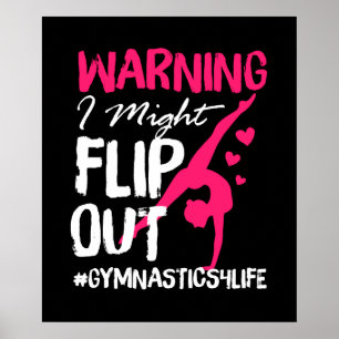 Poster Gymnastique pour les filles - Avertissement Je pou