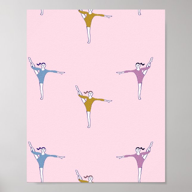 Poster gymnastique rose (Devant)