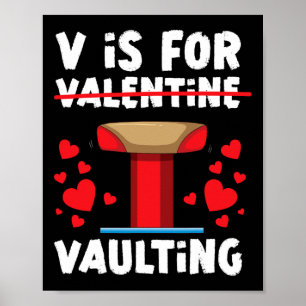 Poster Gymnastique Saint-Valentin V est pour la voûte de