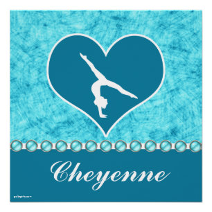 Poster Gymnastique Turquoise Personnalisée