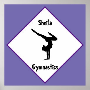 Poster Gymnastique violette Personnalisée