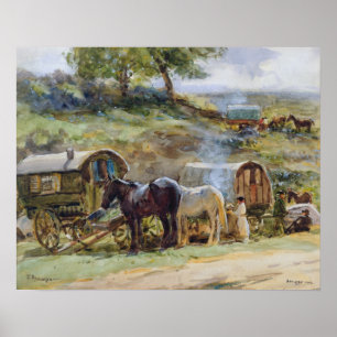 Poster Gypsy Encampment, Appleby, 1919