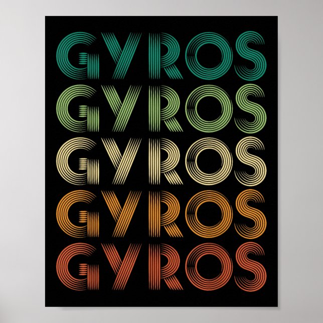 Poster Gyros Grèce pied grec Malaka (Devant)