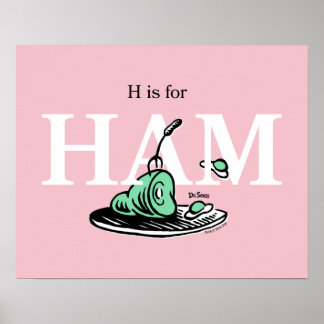Poster "H pour JAMBON" | Conception de l'alphabet