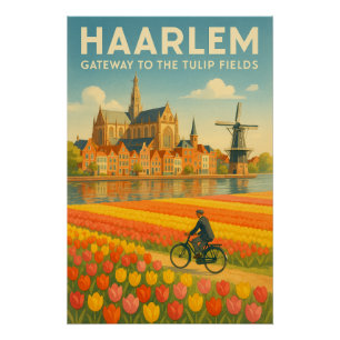 Poster HAARLEM – Porte d'entrée des champs de tulipes