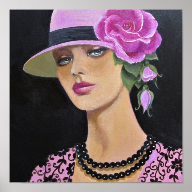 Poster Habillé de rose (Devant)