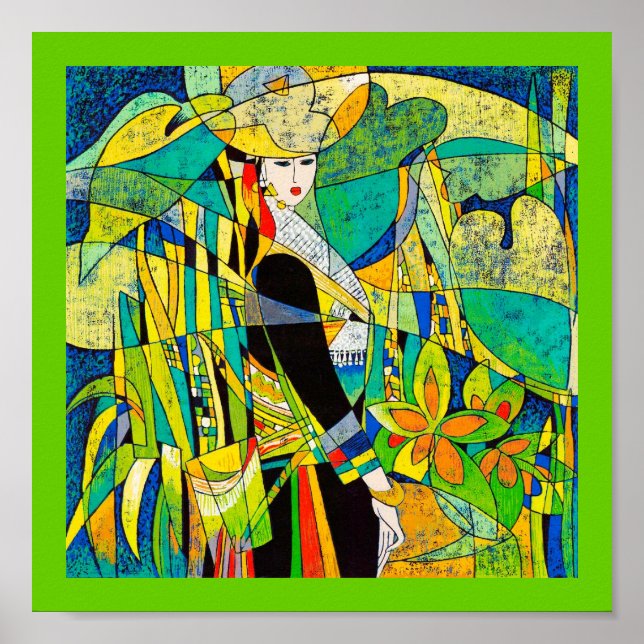 Poster Habille Ping Hao oriental peinture abstraite art (Devant)