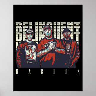 Poster Habitudes délinquantes, Habitudes délinquants