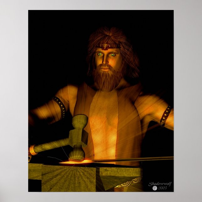 Poster Haephestus - Dieu de la Forge (Devant)