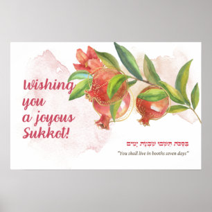 Poster Hag Sukkot Sameach - Citation Torah