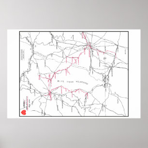 Poster Hagerstown et carte de système ferroviaire de