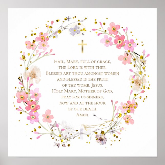 Poster Hail Mary prayer (Devant)