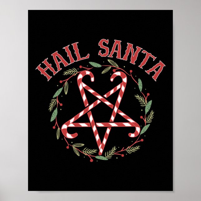 Poster Hail Père Noël Noël Krampus Vêtements (Devant)