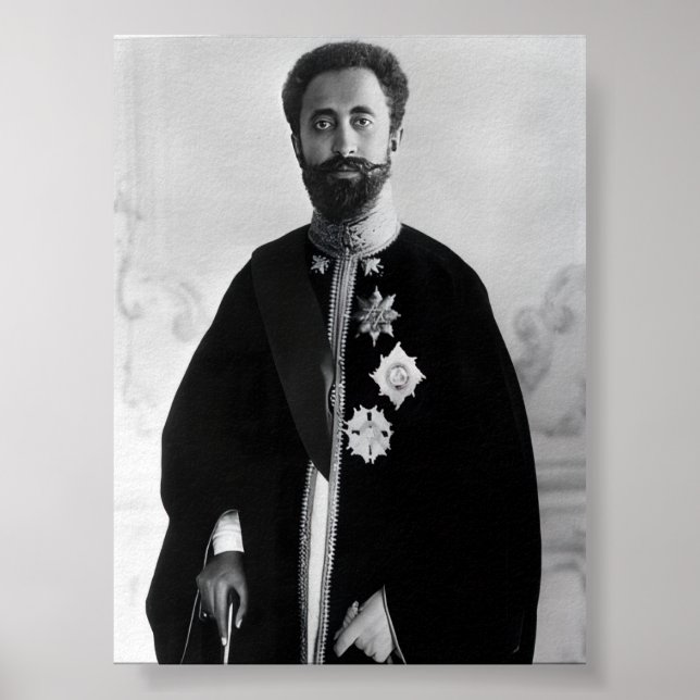 Poster Haile Selassie Jah Rastafari Rasta Reggae Roots   (Devant)