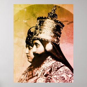 Poster Haile Selassie Jah Rastafari Rasta Reggae Roots