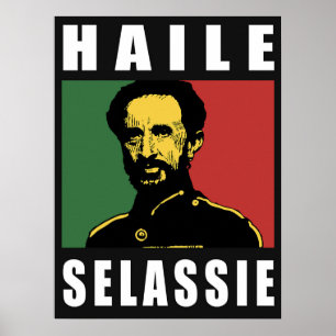 Poster Haile Selassie Lion Rasta Solomon Jah Rastafari