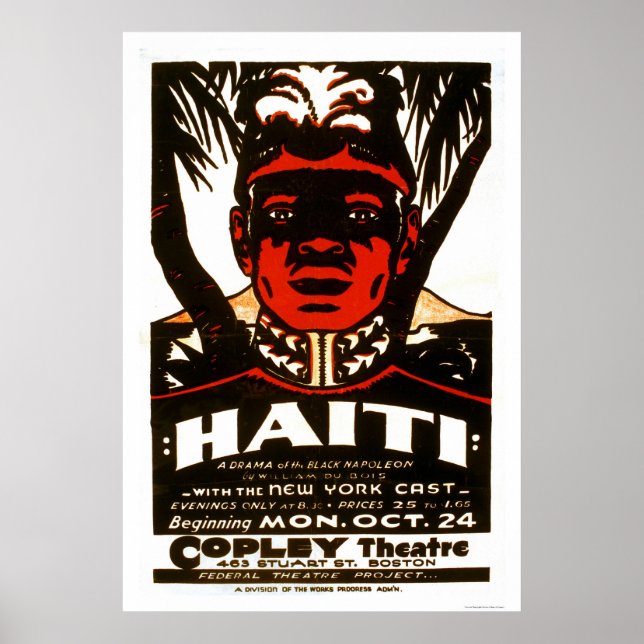 Poster Haïti Napoléon noir 1938 WPA (Devant)