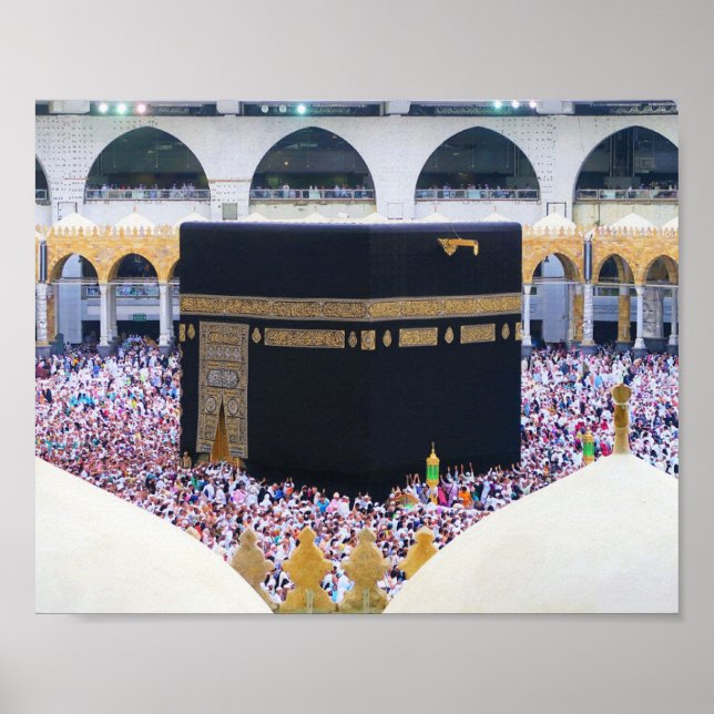 Poster Hajj Moubarak Sainte Kaaba Mecque Dévotion islamiq (Devant)