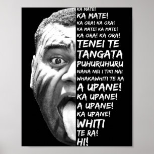 Poster Haka Nouvelle-Zélande Maori Nouvelle-Zélande Fans