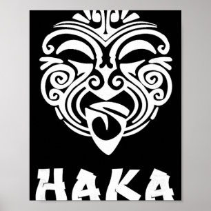 Poster Haka Supporters de Rugby de Nouvelle-Zélande Danse