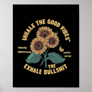 Poster Hale Le Good Vibes Et Exhale Le Sticker À Taureau