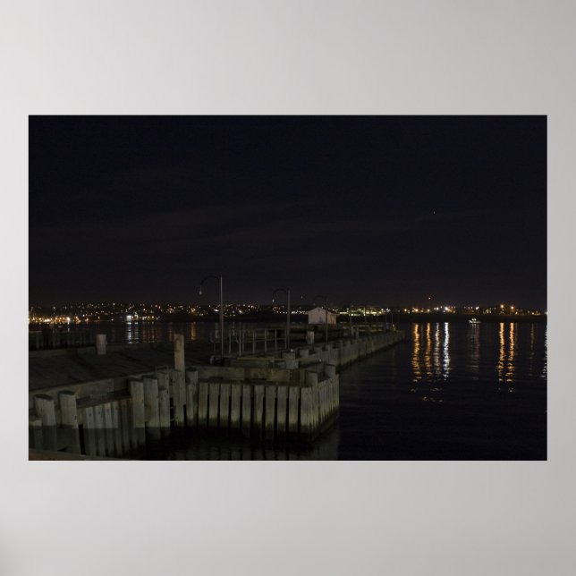 Poster Halifax Waterfront at Night fine art print (Devant)