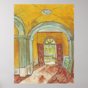 Poster Hall d'entrée de l'hôpital Saint-Paul - Van Gogh