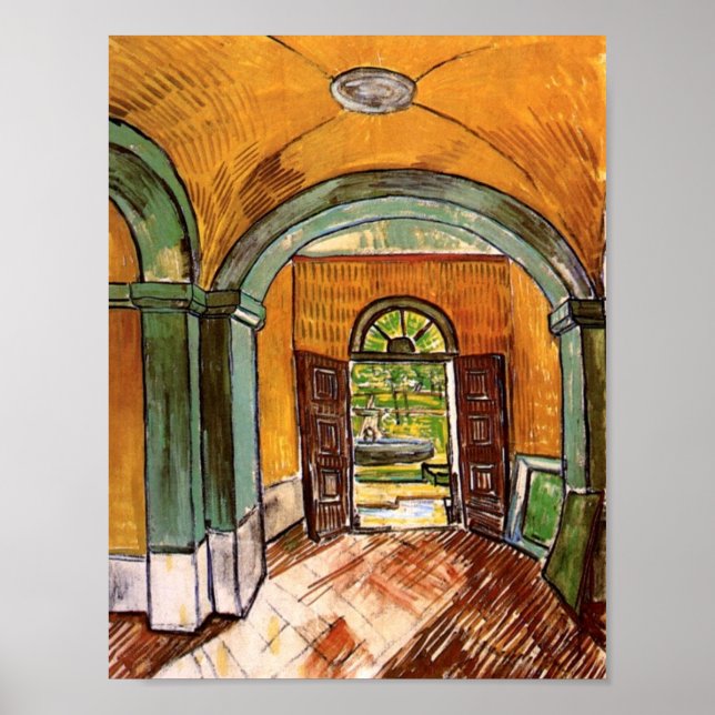 Poster Hall d'entrée St-Paul Hospital Van Gogh Art (Devant)