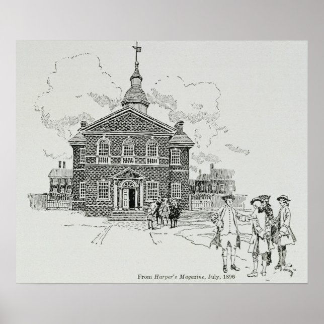 Poster Hall du charpentier Philadelphie (Devant)